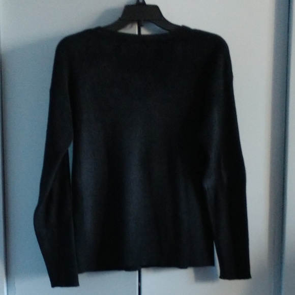 Linda Allard Ellen Tracy Sz L Sweater Navy Blue - Picture 2 of 3